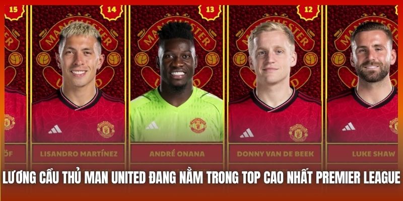 Lương cầu thủ Man United đang nằm trong top cao nhất Premier League