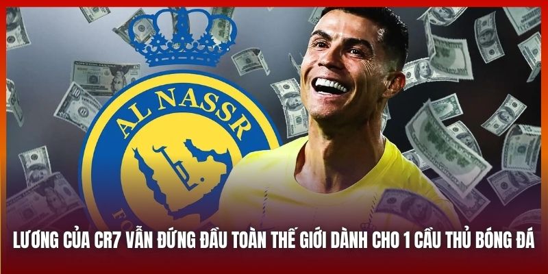 Lương của CR7 vẫn đứng đầu toàn thế giới dành cho 1 cầu thủ bóng đá